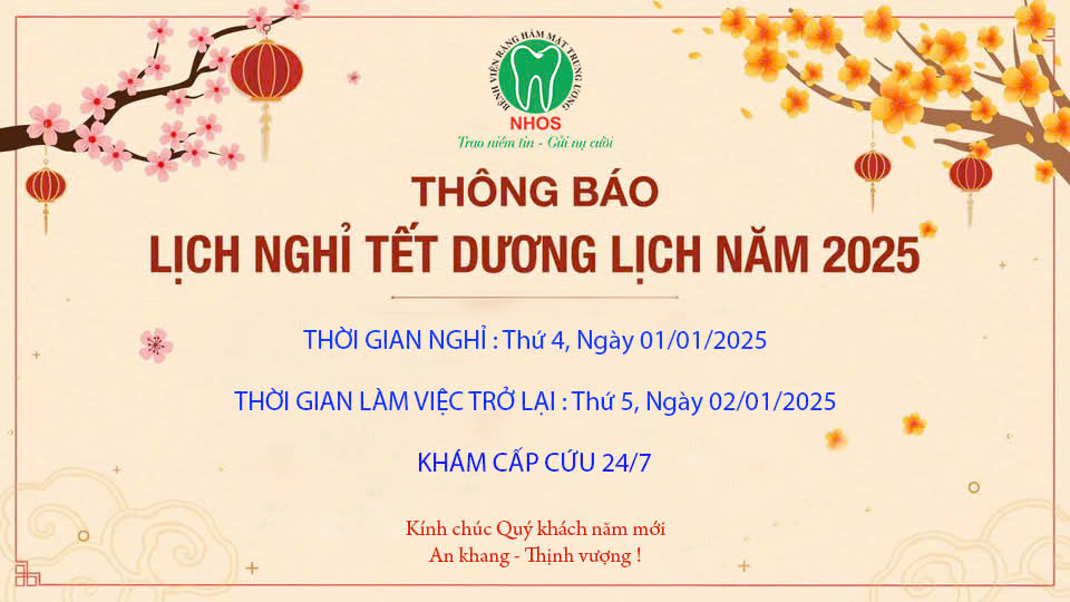 THÔNG BÁO NGHỈ TẾT DƯƠNG LỊCH 2025